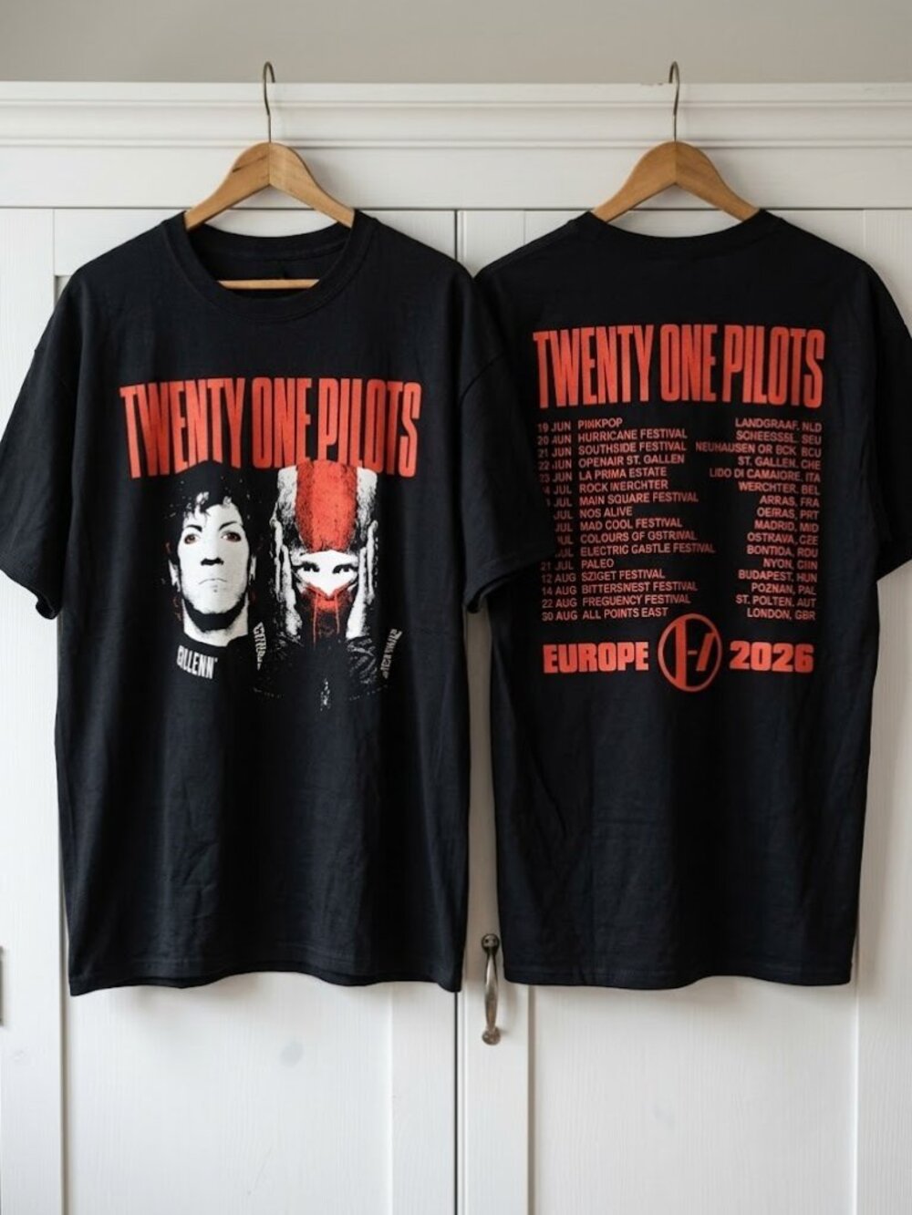 Twenty One Pilots Europe Tour 2026 T-shirt